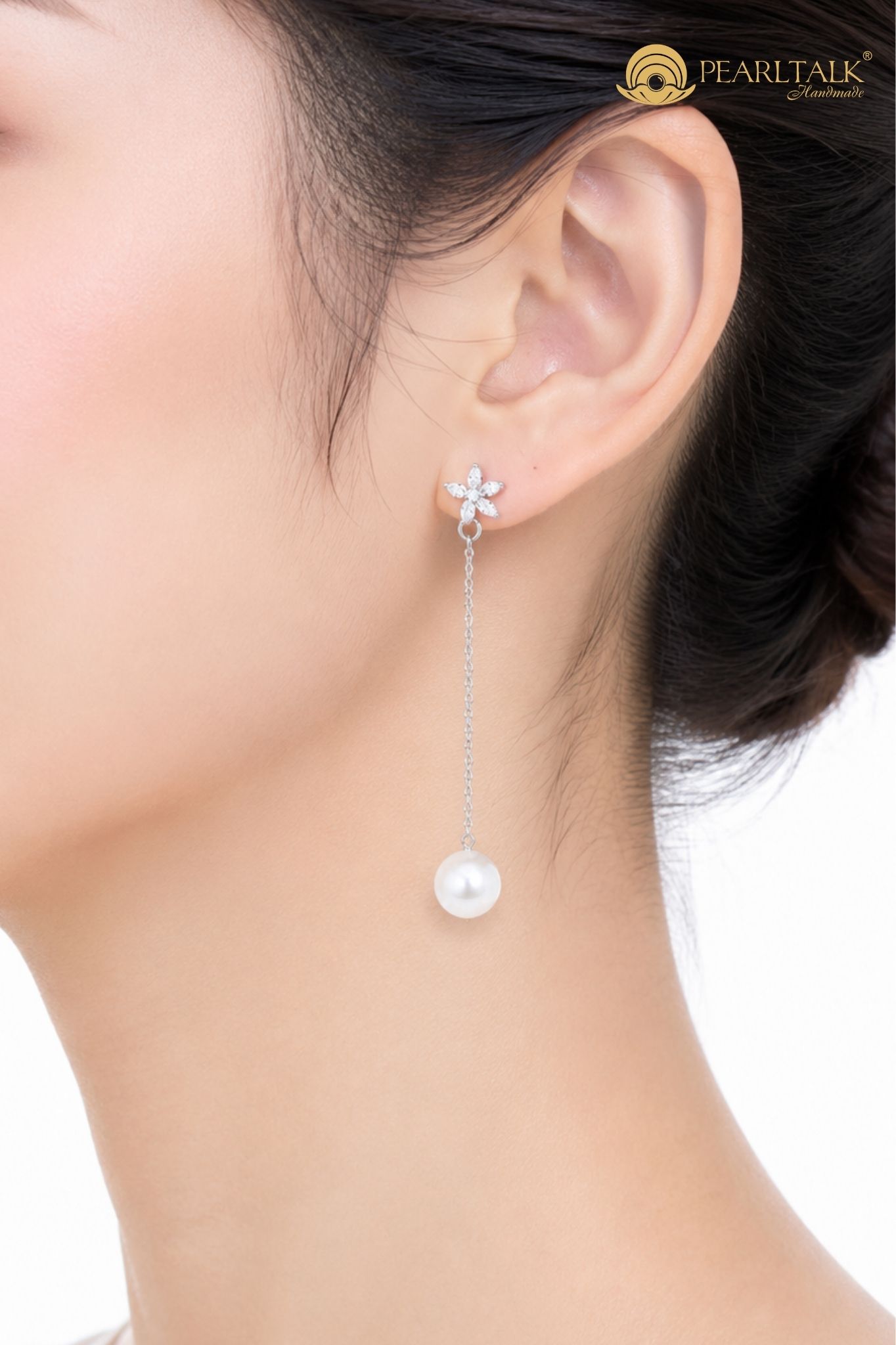 BÔNG TAI NGỌC TRAI SNOW FLOWERS – E3024